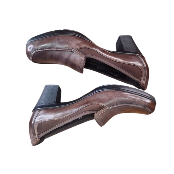 Clarks Bendables Brown Leather Loafer Pumps (11M) - Picture 7 of 9